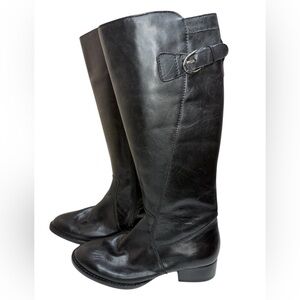 Ariat Black Leather Equestrian Riding Boots sz 6.5